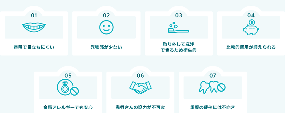 マウスピース矯正の特徴7つ