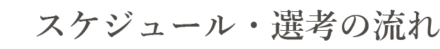 スケジュール