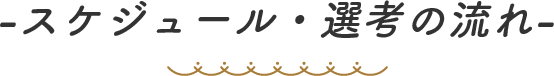 スケジュール・選考の流れ
