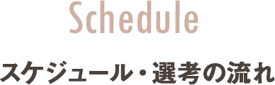 Schedule スケジュール・選考の流れ