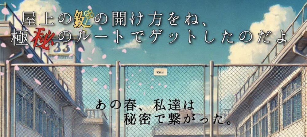 舞台『屋上の鍵の開け方をね、極秘のルートでゲットしたのだよ』